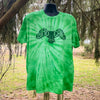 Bird Gang football tshirt LIMITED EDITION, Philadelphia football tshirt, eagles tshirt by exit343design, green tie dyed shirt, eagles green tie dye