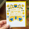 greeting card that says Sending love from West Chester Pennsylvania