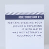 funny mother's day card, funny father's day card, adult confession card #15: liquor thief