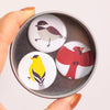 Backyard birds magnet set, northern cardinal magnet, bird watcher magnet for refrigerator, carolina chickadee magnet, goldfinch magnet
