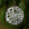 Baltimore Christmas tree ornament, Charm City icons holiday ornament
