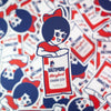 Baltimore sticker, Baltimore Salie Utz girl vinyl sticker, Charm City sticker, Baltimore Maryland souvenir