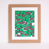 Canada goose art print, birds art print, rectangle art for gallery wall, flock of geese art