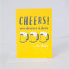 cheers birthday card, cheers congratulations card, cheers graduation card by exit343design