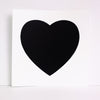 black heart art print, heart silhouette print, black and white wall art, minimalist wall art