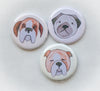 boxer, pug dog, and bulldog magnet sets