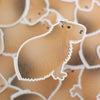 Capybara sticker, gift for animal lover, cute capybara sticker