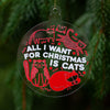 funny Christmas ornament, cats for Christmas ornament, stocking stuffer for cat lover