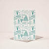 evergreen tree pattern Christmas card by exit343design