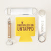 yellow untappd craft beer can coolie
