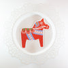 Swedish Dala horse sticker, red dala horse sticker, folk art horse sticker