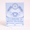 flower congratulations card, so proud of you card for congrats, love watching you bloom card