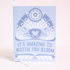 flower congratulations card, so proud of you card for congrats, love watching you bloom card