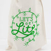 funny holiday gift bag, wine gift bag, let's get lit, holiday hostess gift idea by exit343design