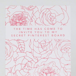 funny card for asking bridesmaid, invite me to your secret Pinterest board