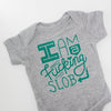 baby onesie that says I am a f-ing slob