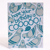 pigeon birthday card, birthday card for bird watcher, hope your birthday is cool greeting card