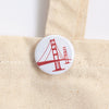 golden gate bridge pin for San Francisco tote bag