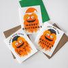 Gritty mascot card, Flyers fan gift idea, funny Gritty Christmas card, Merry Grittsmas holiday card