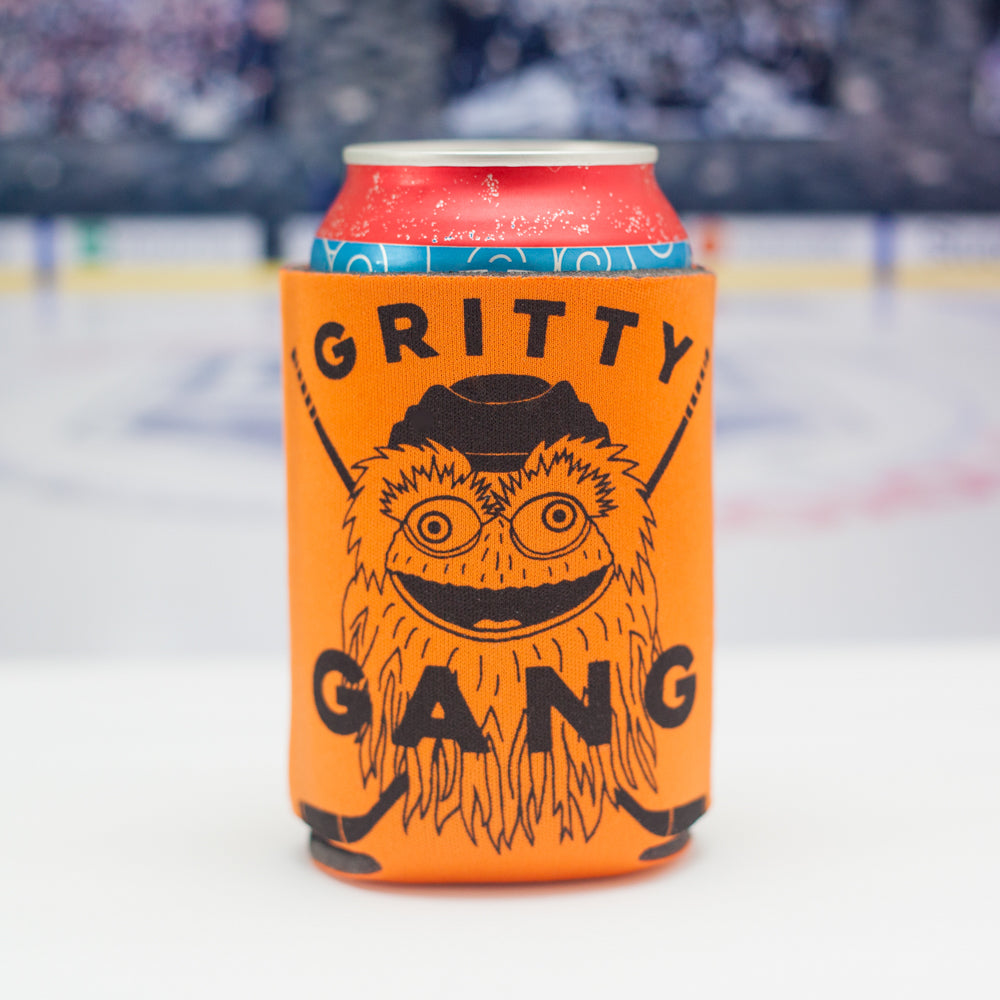 Gritty Merch Gritty Gang drink coolie, Philadelphia hockey fan, Gritty mascot gift ...