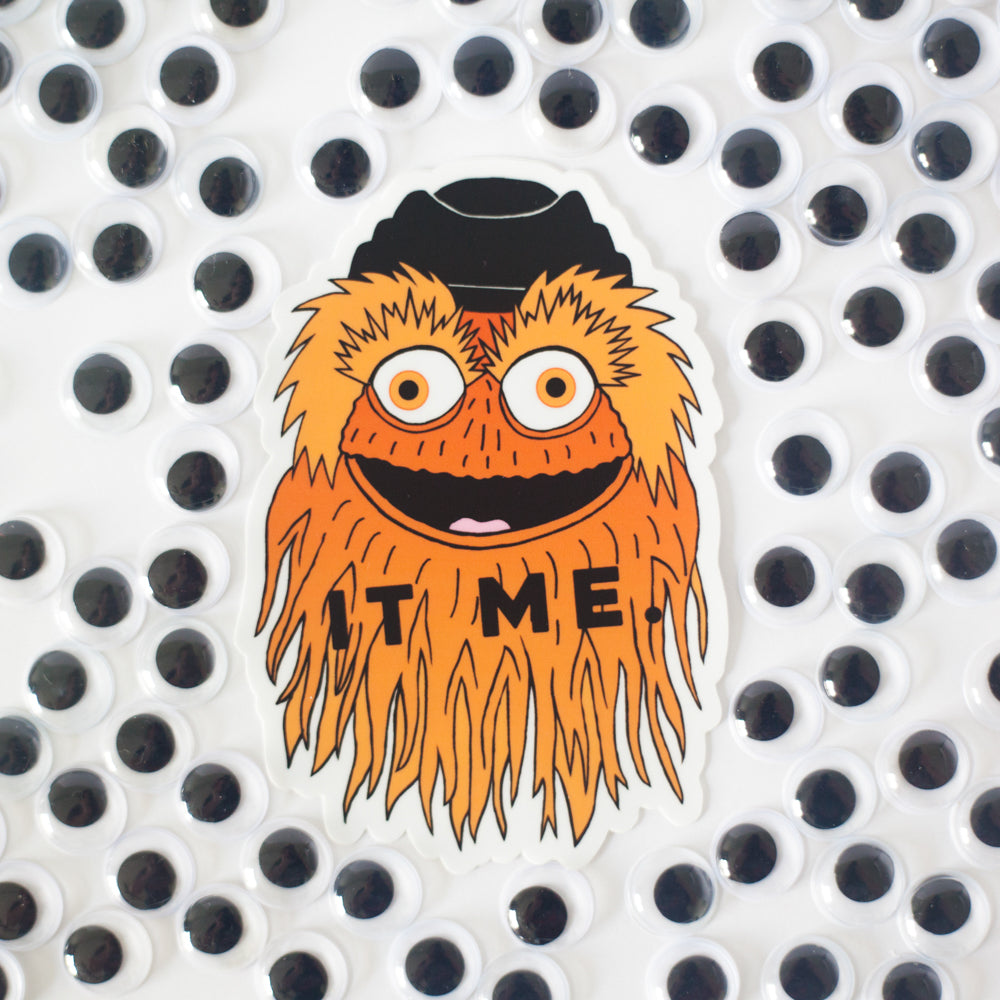 Gritty vinyl sticker, funny Philadelphia sticker, Gritty mascot