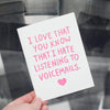 funny friendship card about hating voicemails funny friendship greeting card by exit343design