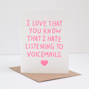 funny friendship card about hating voicemails funny friendship greeting card by exit343design