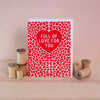 heartfelt Valentine's Day card with red heart pattern by exit343design