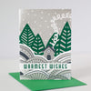 warmest wishes winter scene Christmas card by exit343design