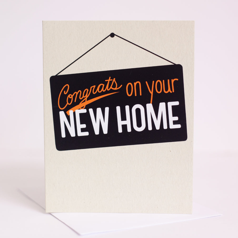 new home congratulations card, simple housewarming card, card for hous ...