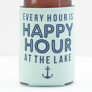 lake house can koozie for guests, lake life gift idea
