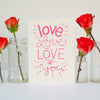 love love love greeting card, valentines card by exit343design