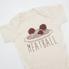 meatball baby onesie design