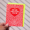 dirty valetine's day card with heart pattern by exit343design