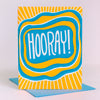 neon hooray burst congratulations card
