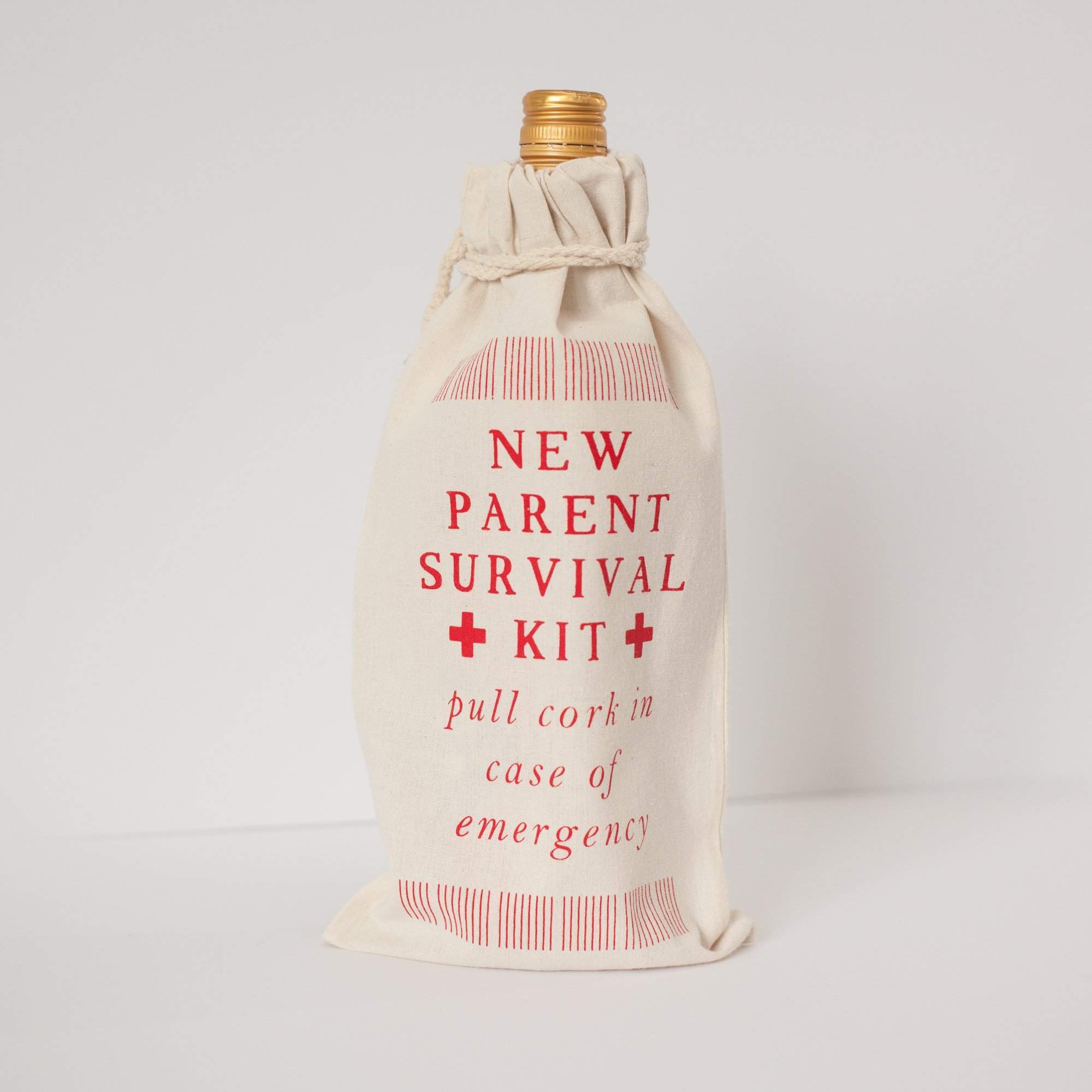 new parent survival kit, wine gift bag, funny gift for new parents, ba –  exit343design