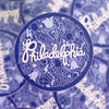 philadelphia icons sticker in blue