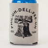 Philadelphia souvenir, beer can coolie for Philly native, Liberty Bell gift idea