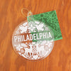 Philadelphia Christmas ornament, Philly holiday ornament, woodland Christmas ornament