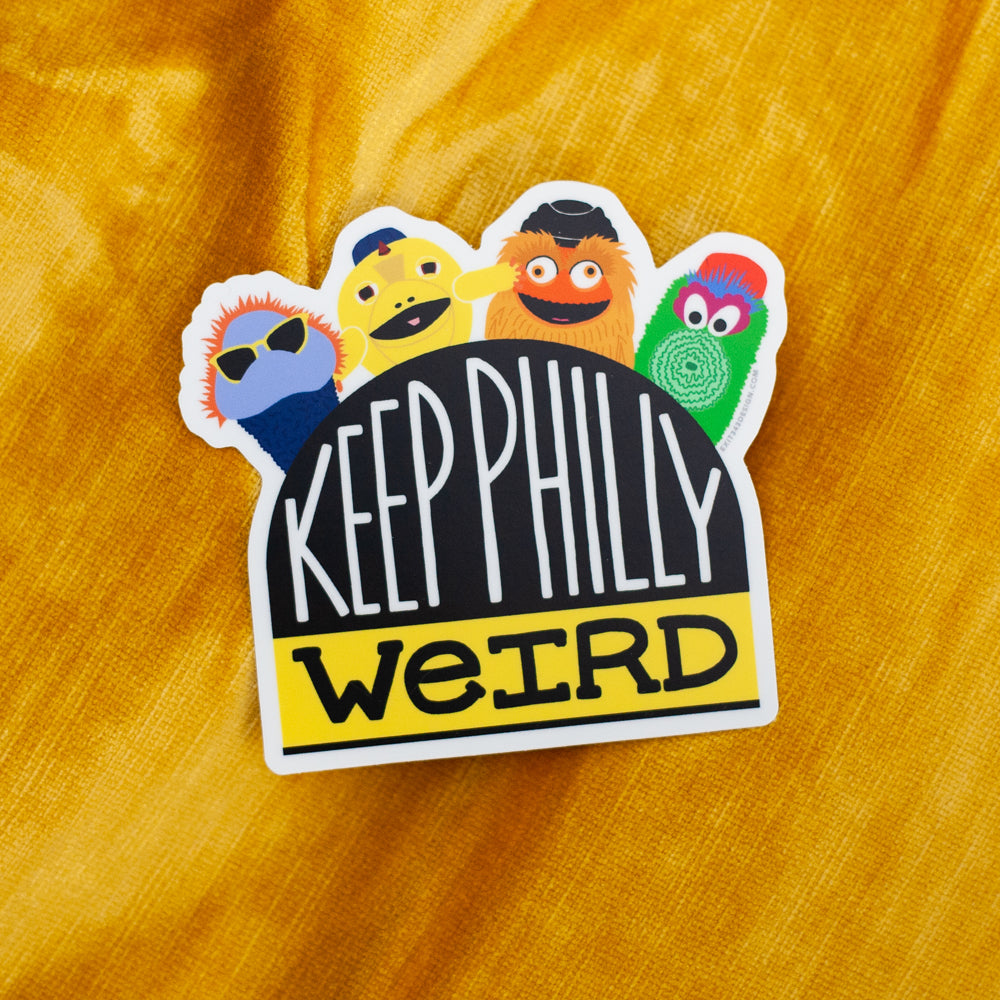 Keep Philly Weird Gritty vinyl sticker, funny Philadelphia sticker ...