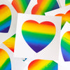 rainbow heart art print, rainbow split fountain art print, OOAK art, art celebrating inclusion