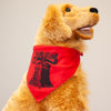 red Phillies baseball dog bandanna for a Phillies baseball tailgate