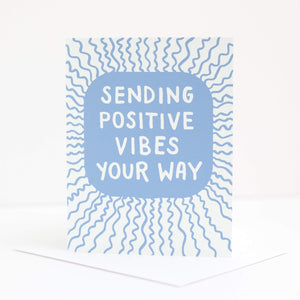 sending positive vibes sympathy card for a friend by exit343design
