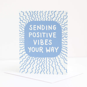 sending positive vibes sympathy card for a friend by exit343design