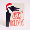 funny Canada goose Christmas card, happy honkin holidays Christmas card, Canada goose Christmas card
