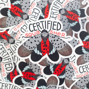 certified squasher spotted lanternfly sticker