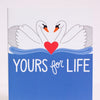 anniversary card, card for wife, card for husband, swans Valentines card