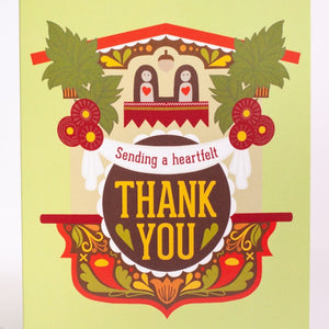 german cuckoo clock thank you card