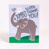 thank you card with cute elephant, thank you card for kids