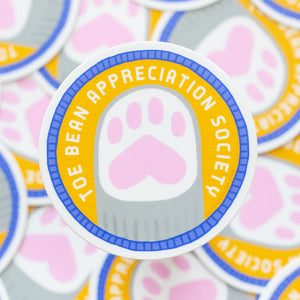 toe bean appreciation sticker